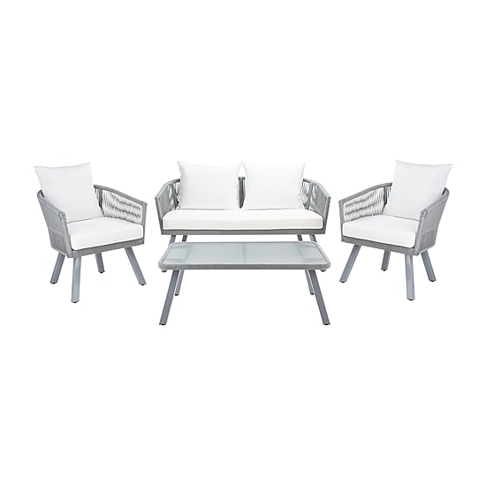 Safavieh Belmi 4-pc. Conversation Set Cushioned