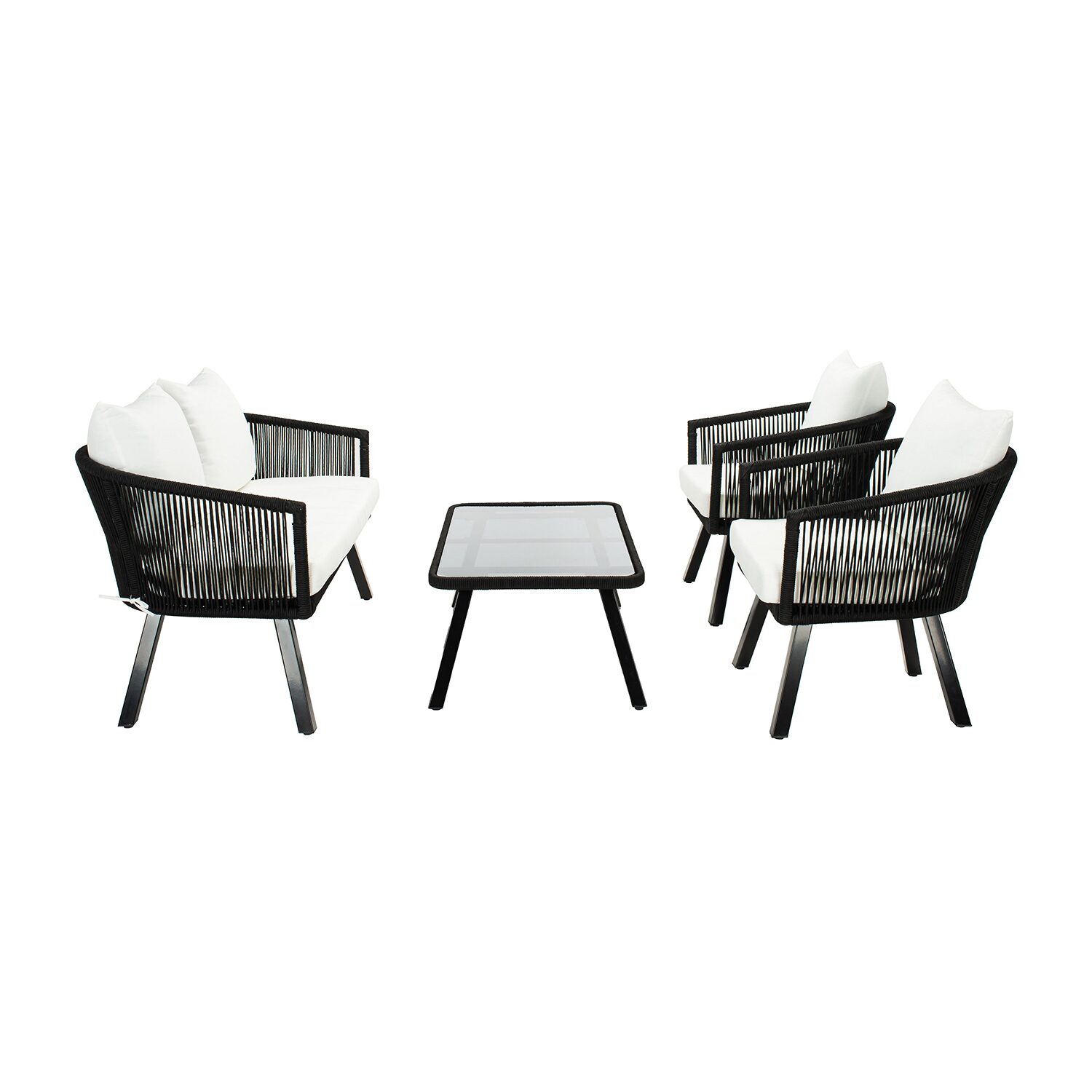 Safavieh Belmi 4-pc. Conversation Set Cushioned