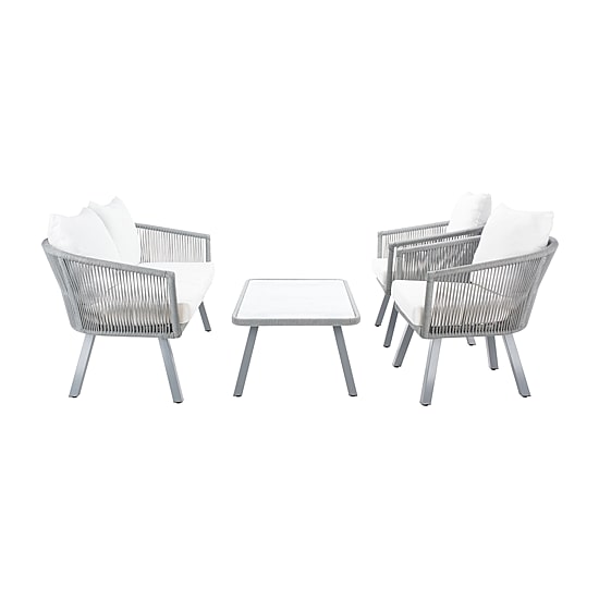 Safavieh Belmi 4-pc. Conversation Set Cushioned