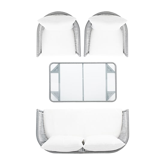 Safavieh Belmi 4-pc. Conversation Set Cushioned