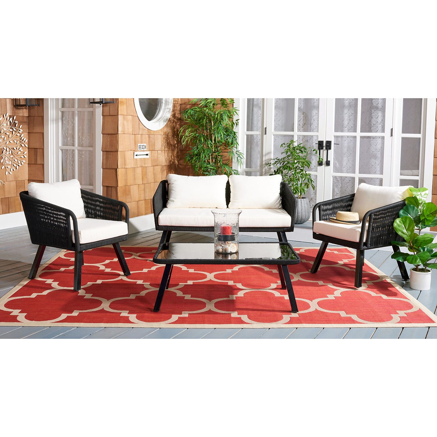 Safavieh Kerson 4-pc. Conversation Set Cushioned