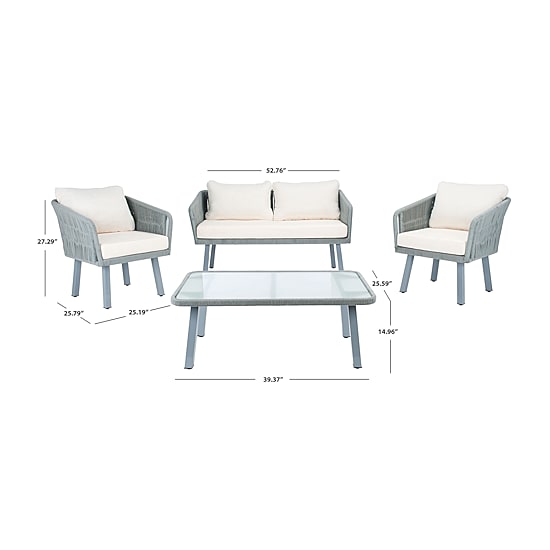 Safavieh Kerson 4-pc. Conversation Set Cushioned