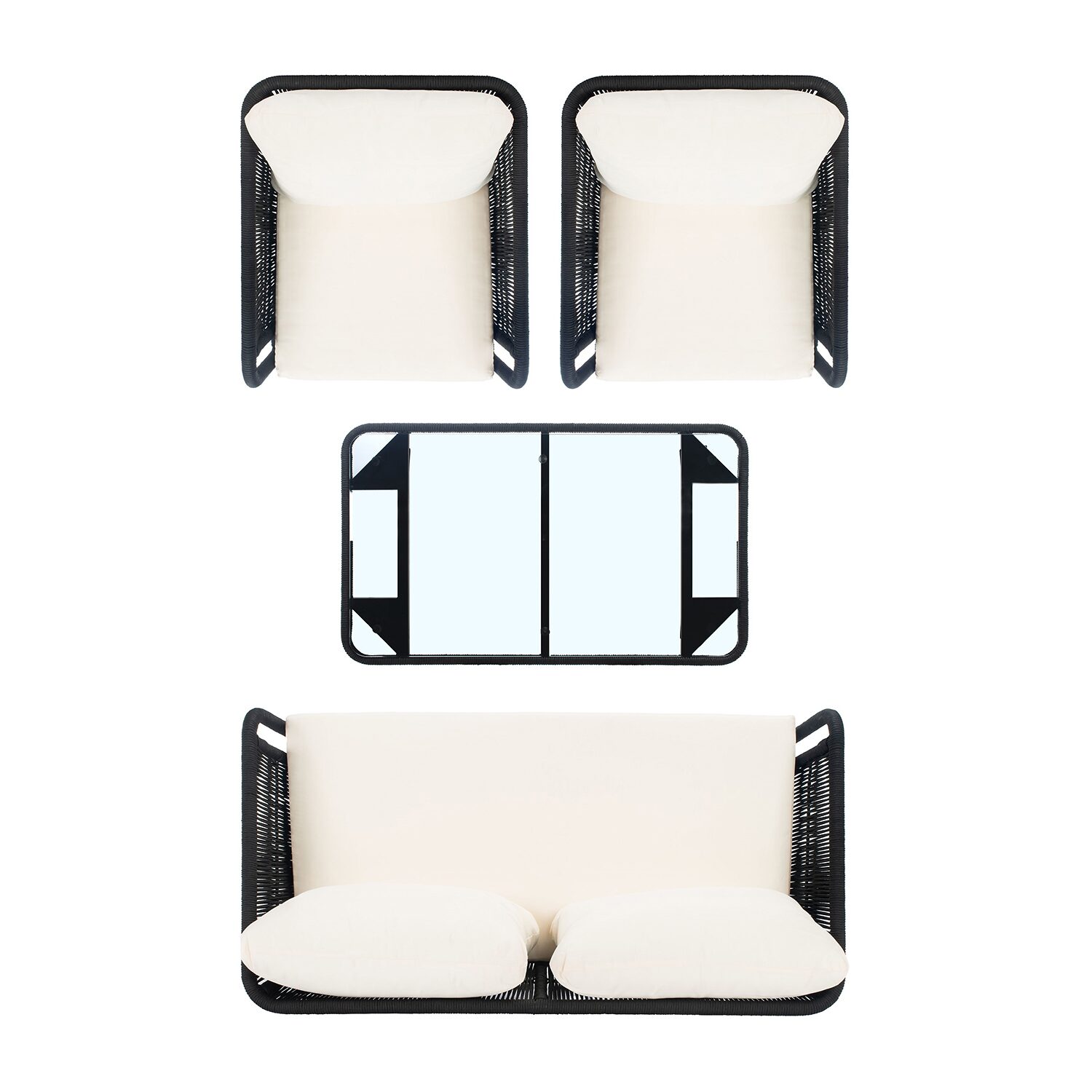 Safavieh Kerson 4-pc. Conversation Set Cushioned