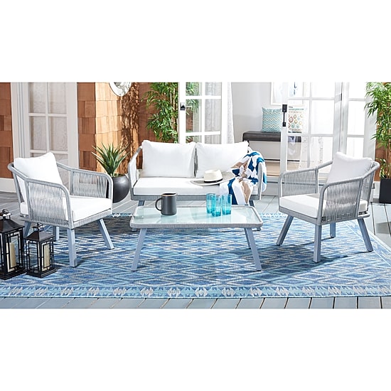 Safavieh Torsla 4-pc. Conversation Set Cushioned