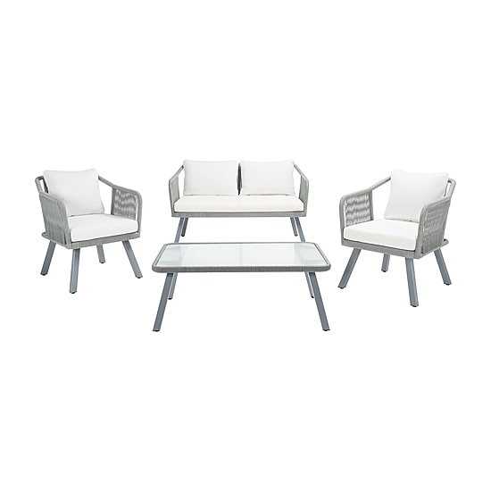 Safavieh Torsla 4-pc. Conversation Set Cushioned