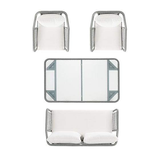 Safavieh Torsla 4-pc. Conversation Set Cushioned