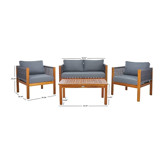 Safavieh Wilson 4-pc. Conversation Set Cushioned