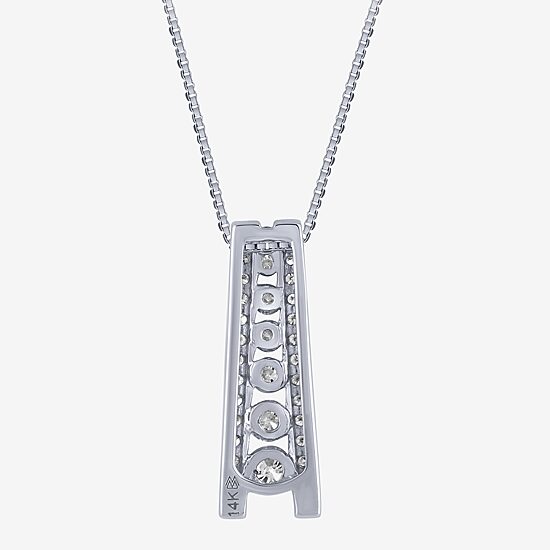 (G / Si2) Womens 1/2 CT. T.W. Lab Grown White Diamond 14K Gold 18 Inch Pendant Necklace