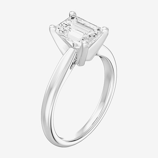 2 CT. Lab-Grown (I / SI2) Diamond Emerald-cut Solitaire Engagement Ring in 14K Gold