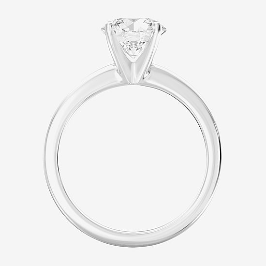 1 1/2 CT..Round Lab-Grown (G / Si2) Diamond Solitaire Engagement Ring in 14K Gold