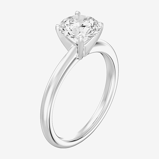 1 1/2 CT..Round Lab-Grown (G / Si2) Diamond Solitaire Engagement Ring in 14K Gold
