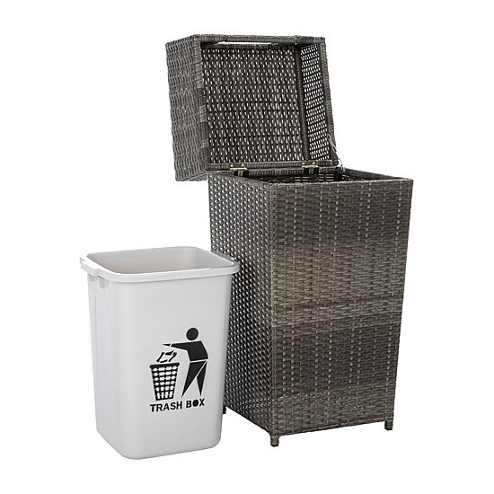 Patio Wicker Trash Cans