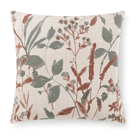 Indigo Road by Egypt Sherrod Tani Watercolor Botanical 100% Cotton Square Throw Pillow