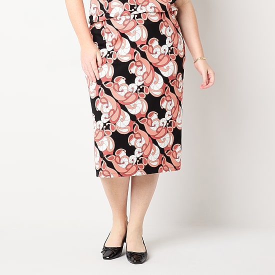 Liz Claiborne Womens Plus Midi Pencil Skirt