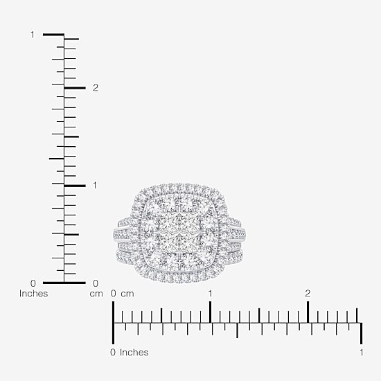 Limited Edition! Womens 1 CT.T.W. Natural Diamond 10K or 14K Gold Cushion Halo Bridal Set