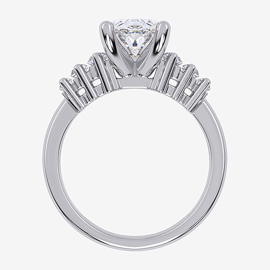 Signature By Modern Bride (G-H, Vs2-Si1) Womens 3 5/8 Ct. T.W. Lab Grown White Diamond 14K Gold Oval Side Stone Engagement Ring