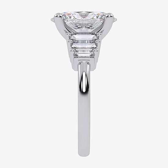 Signature By Modern Bride (G-H, Vs2-Si1) Womens 3 5/8 Ct. T.W. Lab Grown White Diamond 14K Gold Oval Side Stone Engagement Ring