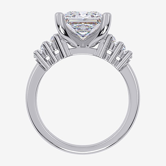 Signature By Modern Bride (G-H, Vs2-Si1) Womens 3 5/8 Ct. T.W. Lab Grown White Diamond 14K Gold Side Stone Engagement Ring