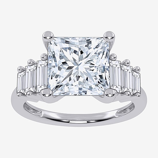 Signature By Modern Bride (G-H, Vs2-Si1) Womens 3 5/8 Ct. T.W. Lab Grown White Diamond 14K Gold Side Stone Engagement Ring