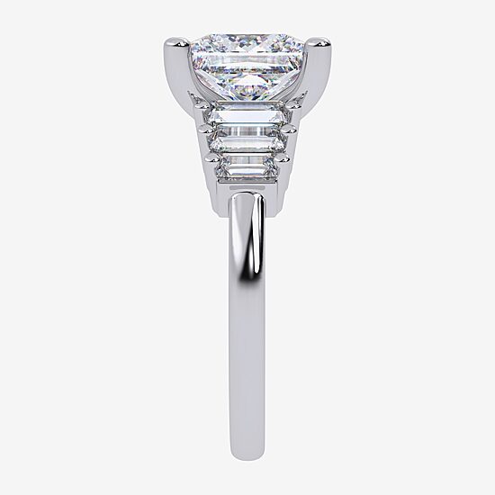 Signature By Modern Bride (G-H, Vs2-Si1) Womens 3 5/8 Ct. T.W. Lab Grown White Diamond 14K Gold Side Stone Engagement Ring