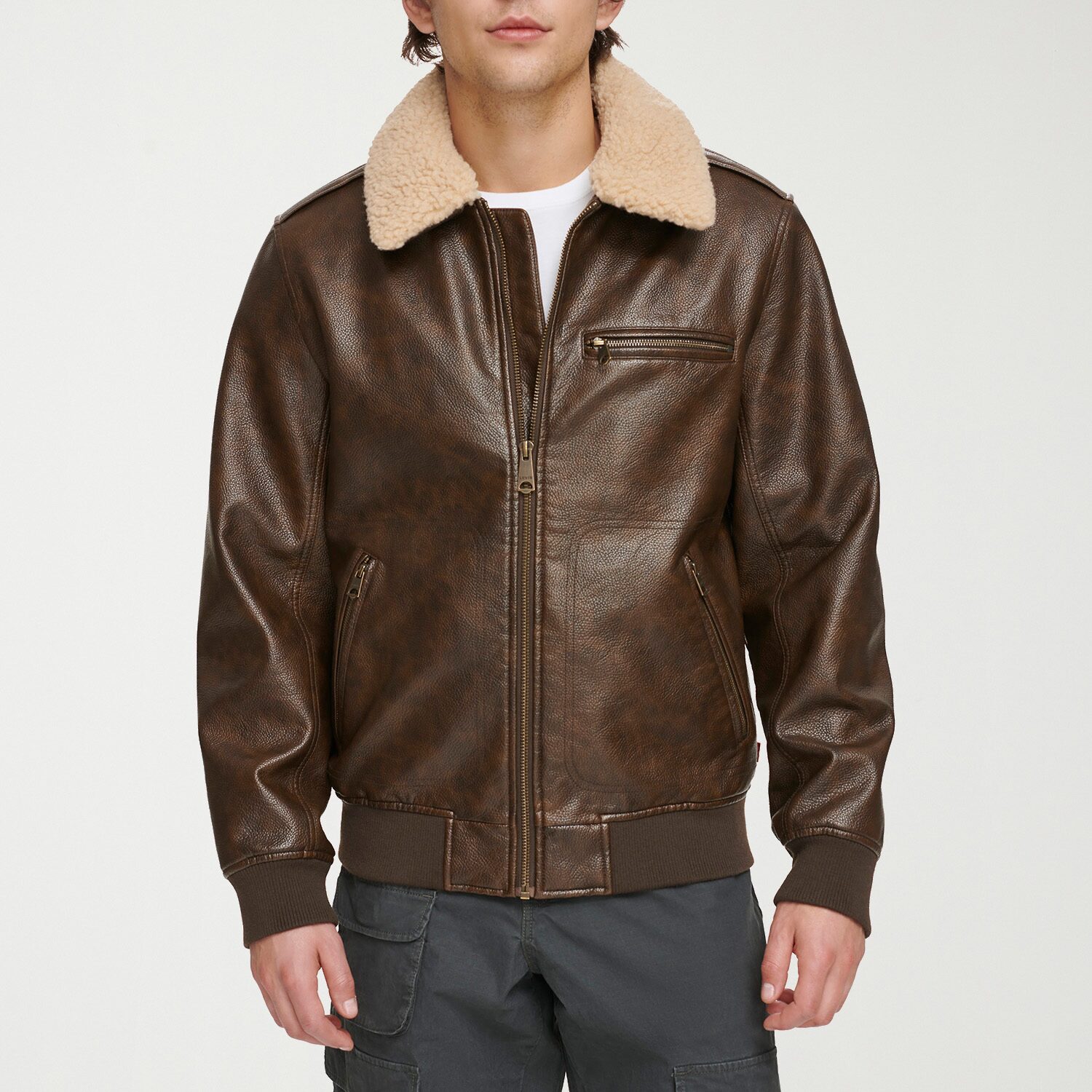 Levi's® Mens Faux Leather Midweight Jacket