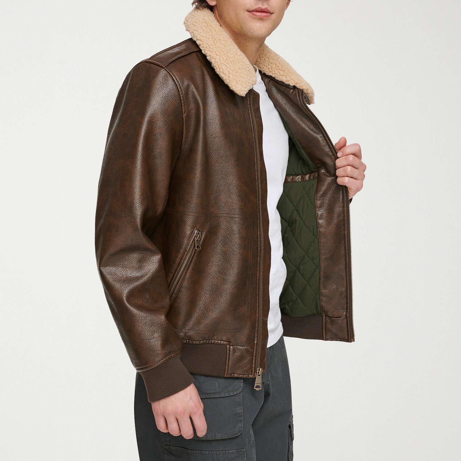 Levi's® Mens Faux Leather Midweight Jacket