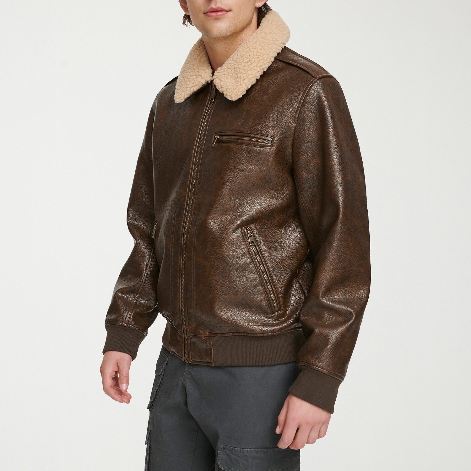 Levi's® Mens Faux Leather Midweight Jacket
