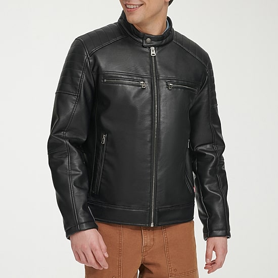 Levi's® Mens Faux Leather Midweight Jacket