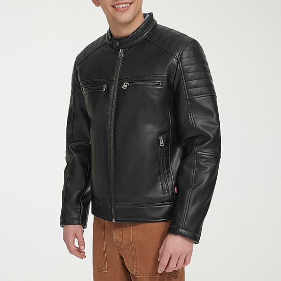 Levi's® Mens Faux Leather Midweight Jacket