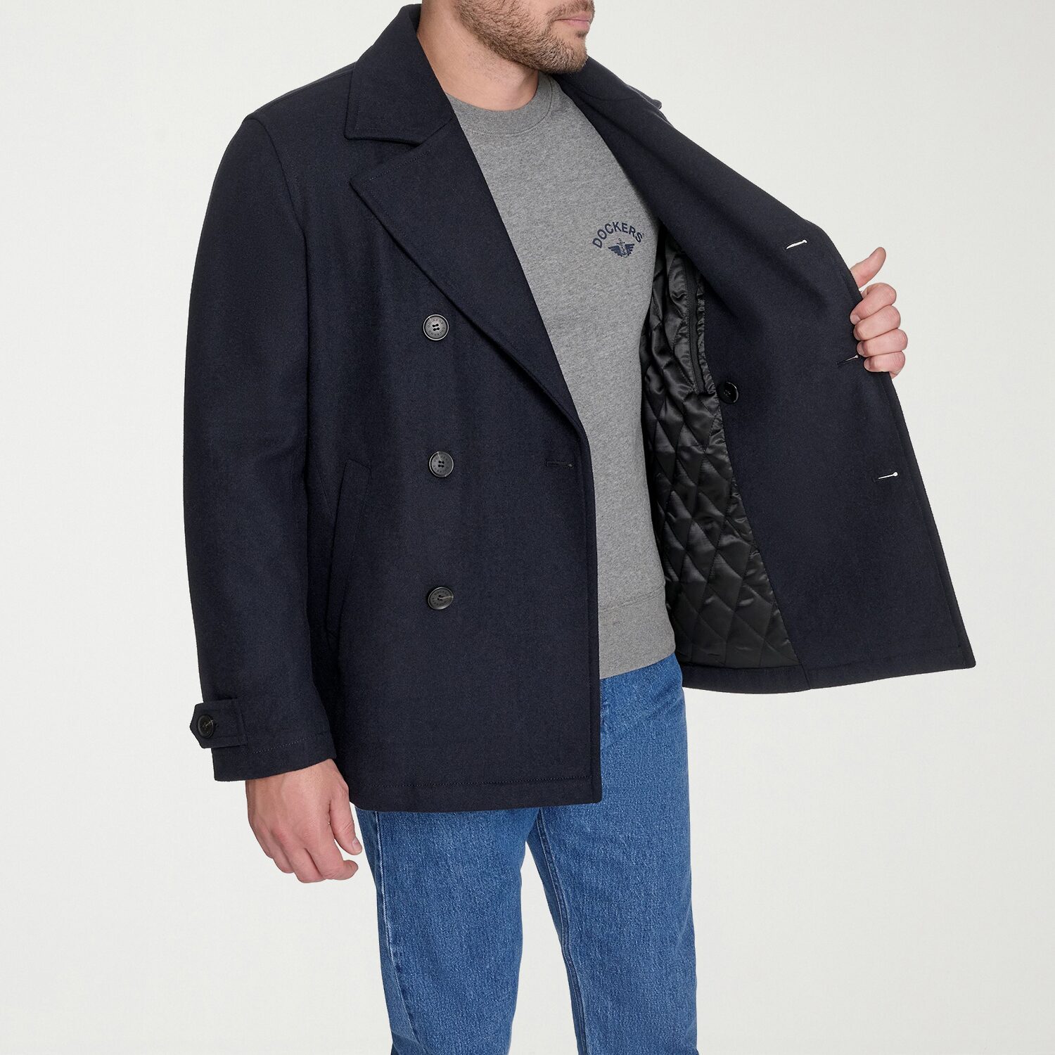 Dockers Mens Midweight Peacoat