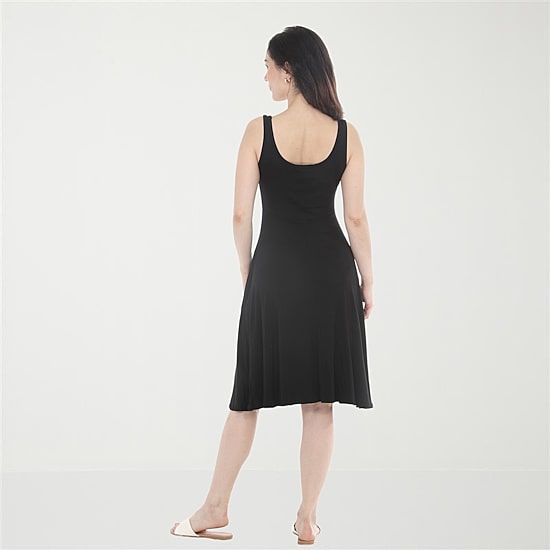 White Mark Womens Scoop Neck Sleeveless Fit + Flare Dress