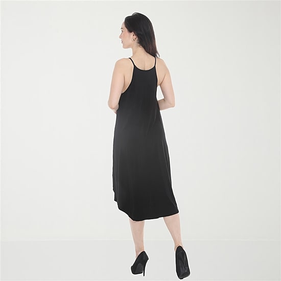White Mark Halter Neck Womens Sleeveless Midi Swing Dresses