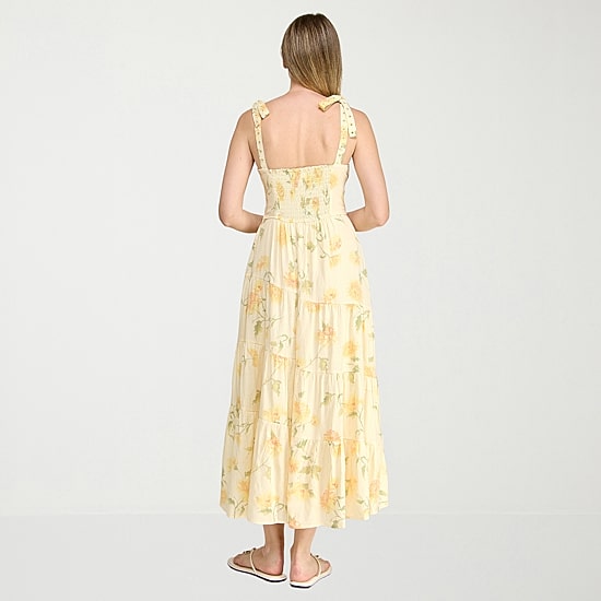 Trixxi Womens Juniors Sweetheart Neck Sleeveless Floral A-Line Dress