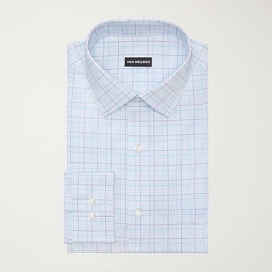 Van Heusen Ultra Flex Mens Regular Fit Wrinkle Free Long Sleeve Dress Shirt