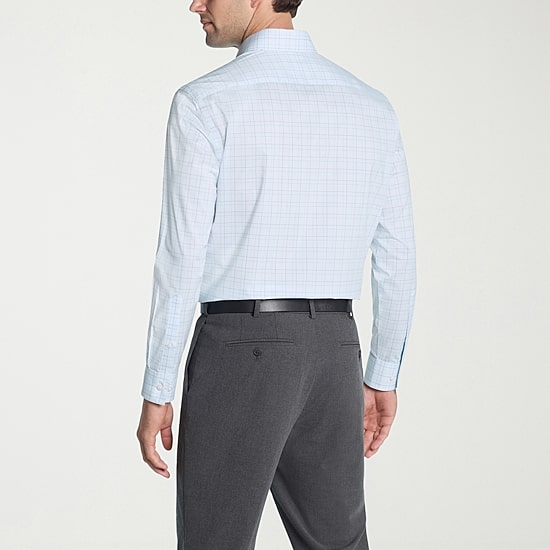 Van Heusen Ultra Flex Mens Regular Fit Wrinkle Free Long Sleeve Dress Shirt