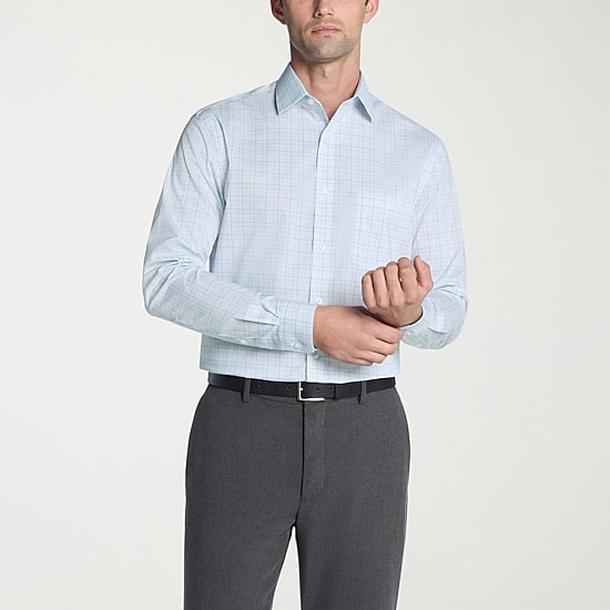 Van Heusen Ultra Flex Mens Regular Fit Wrinkle Free Long Sleeve Dress Shirt