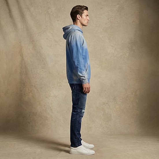 Royal Threads Mens Easy-on + Easy-off Long Sleeve Tie-Dye Hoodie