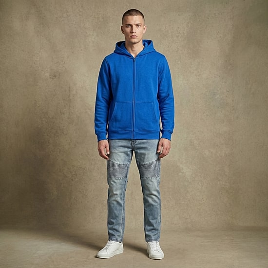 Royal Threads Mens Easy-on + Easy-off Long Sleeve Hoodie