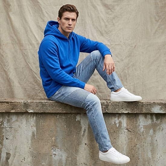 Royal Threads Mens Easy-on + Easy-off Long Sleeve Hoodie