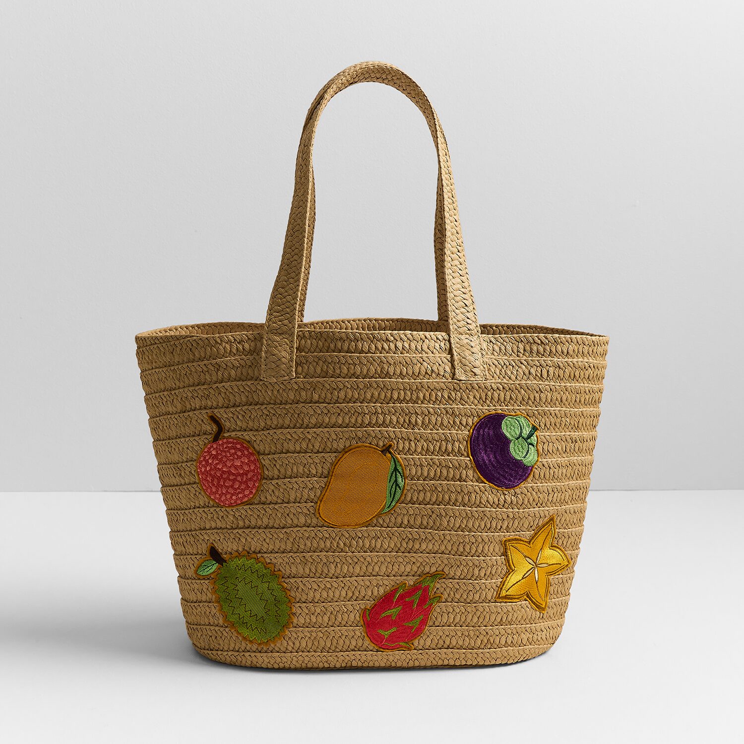 Hope and Wonder AAPI FRUIT STRAW TOTE BAG