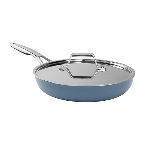 Calphalon Premier Ceramic 10" Frypan With Lid In Purple