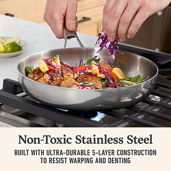 Calphalon Premier Stainless Steel 3-pc. Frying Pan Set