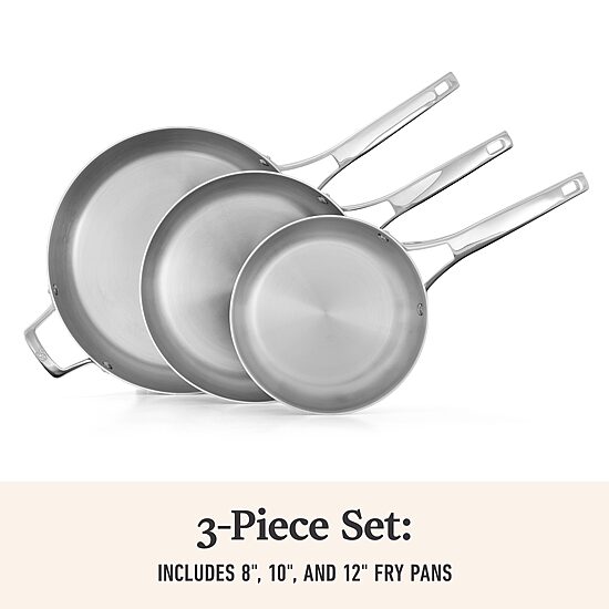 Calphalon Premier Stainless Steel 3-pc. Frying Pan Set