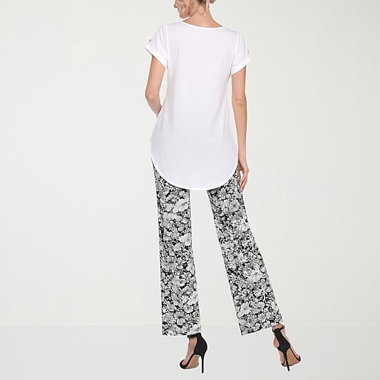 White Mark Matching Set Knit 2-pc. Pant Set