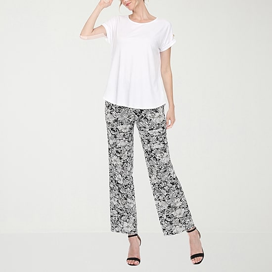 White Mark Matching Set Knit 2-pc. Pant Set