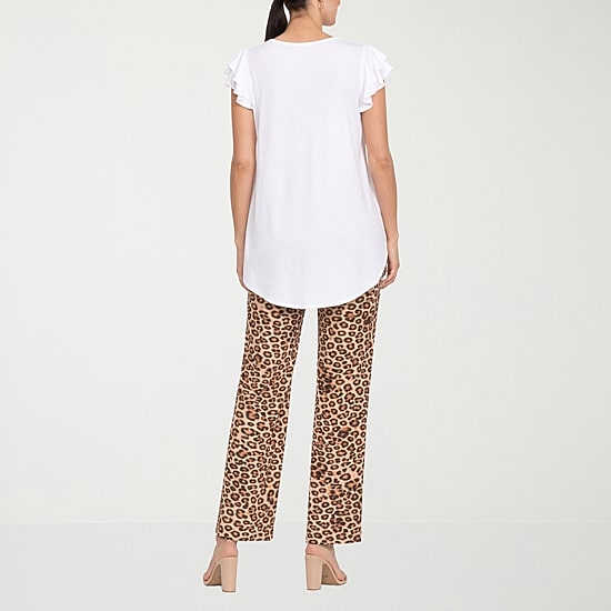 White Mark Ruffle 2-pc. Pant Set