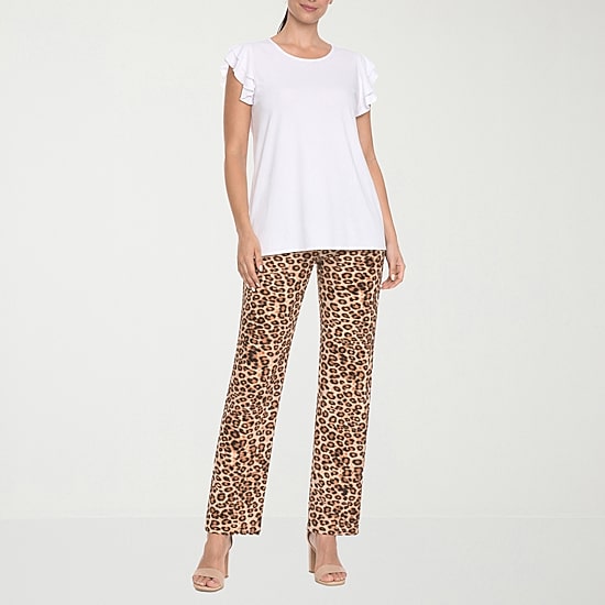 White Mark Ruffle 2-pc. Pant Set
