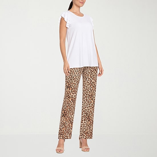 White Mark Ruffle 2-pc. Pant Set