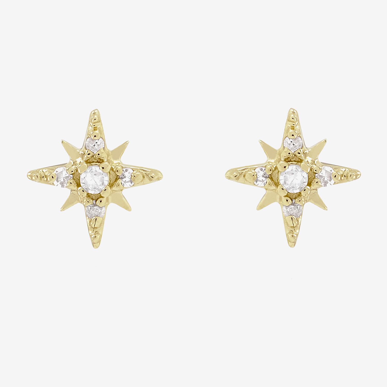 Limited Quantities! Diamond Accent Natural White Diamond 14K Gold 5.6mm Stud Earrings