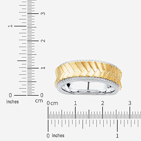 Limited Quantities! Mens 1/5 CT. Natural White Diamond 10K Two Tone Gold Fashion Ring